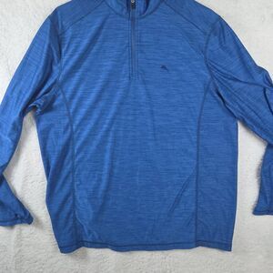 Tommy Bahama Men's Delray IslandZone 1/4 Zip Performance Sweatshirt‎ Blue Medium